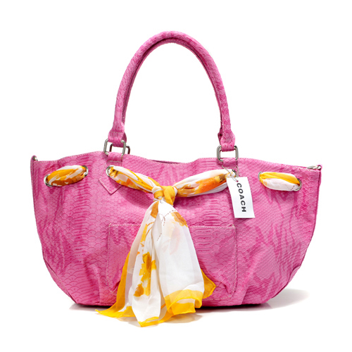 Coach Embossed Scarf Medium Pink Totes DFM | Coach Outlet Canada